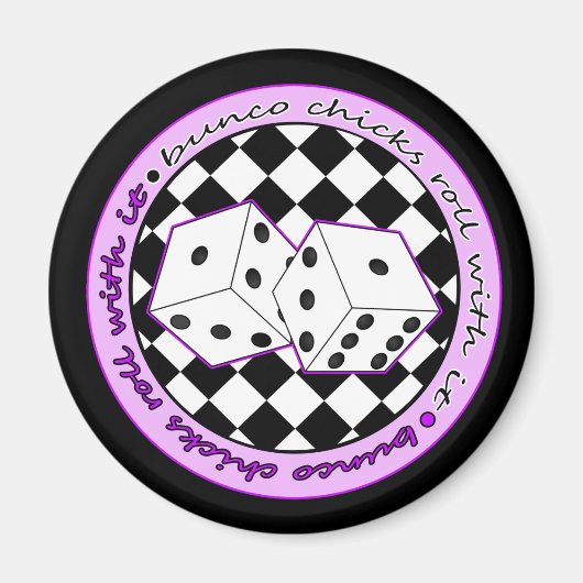 Aimant Bunco Chicks Roll with It - Violet (Devant)