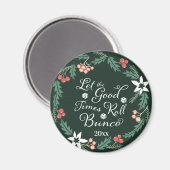 Aimant Bunco Joyeux Noël Fêtes Jour Fer Dinus (Recto/Verso)