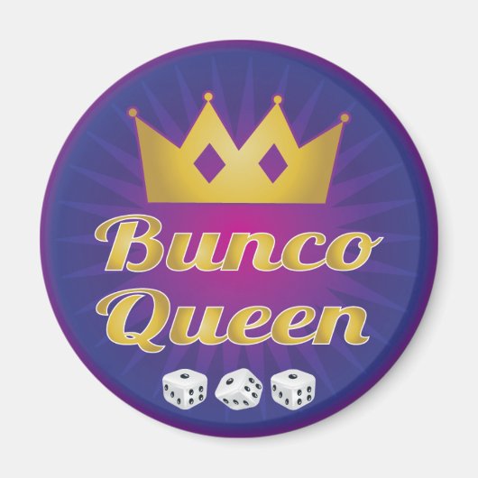 Aimant Bunco Queen Crown et Dice (Devant)