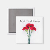 Aimant Bundle of Red Carnation Flowers (Recto/Verso)