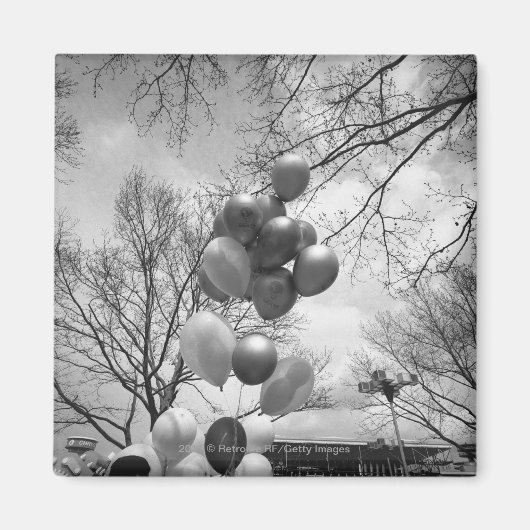 Aimant Bungalows en plein air B&W petit angle (Devant)