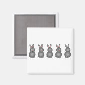 Aimant Bunnies gris (Recto/Verso)