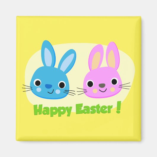 AIMANT BUNNIES "HAPPY EASTER" (Devant)