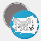 Aimant Bunny a besoin d'aimant pour manger (Recto/Verso)