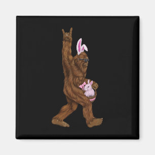 Aimant Bunny Bigfoot Pâques Dans Un Byskis Amusant Dimanc