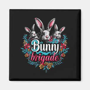 Aimant Bunny Brigade Vacances Pâques Drôle Tee - shirts g