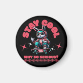 Aimant Bunny de skateboard cool (Devant)