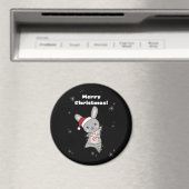 Aimant Bunny Merry Christmas Winter Animals Rabbits (In Situ (Lave-vaisselle))