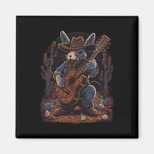 Aimant Bunny Pâques Cowboy Homme Femmes Musique De Pays