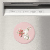 Aimant Bunny Roses Amour (In Situ (Lave-vaisselle))