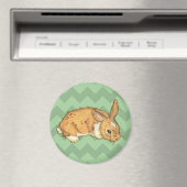 Aimant Bunny Sage Chevron Duo (In Situ (Lave-vaisselle))
