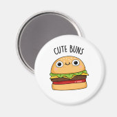 Aimant Buns mignons Funny Burger Pun (Recto/Verso)