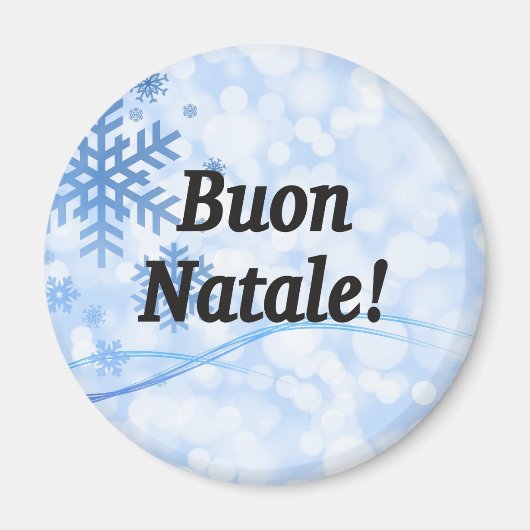 Aimant Buon Natale ! Joyeux Noël en italien bf (Devant)