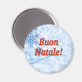 Aimant Buon Natale ! Joyeux Noël en italien rf (Recto/Verso)