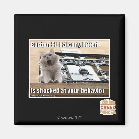 Aimant Burbon St Balcony Kitteh (Devant)