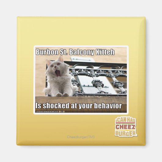 Aimant Burbon St Balcony Kitteh (Devant)