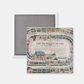 Aimant Bureau pour un jeu ferroviaire, 1850 (Recto/Verso)