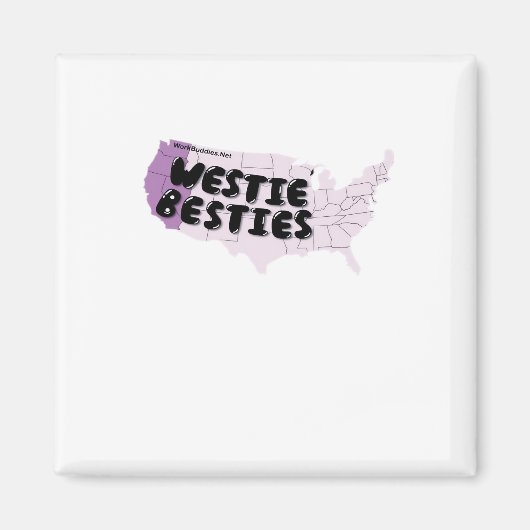 Aimant Bureaux Westie Bestie (Devant)