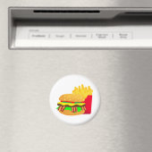 Aimant Burger et frites (In Situ (Lave-vaisselle))