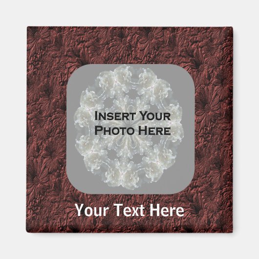 Aimant Burgundy Daisies Photo (Devant)