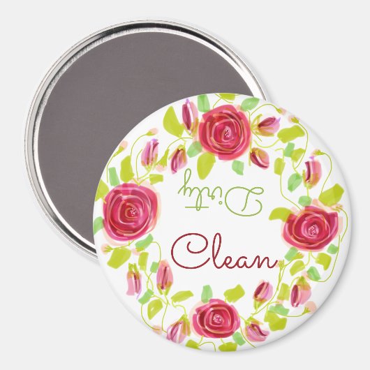 Aimant Burgundy Rose Patterned (Recto/Verso)