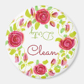 Aimant Burgundy Rose Patterned (Devant)