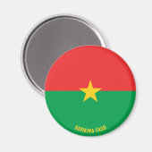 Aimant Burkina Faso Drapeau charmant patriotique (Recto/Verso)