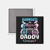 Aimant Burnouts Or Bows Daddy Love You Gender Reveal Anno (Recto/Verso)
