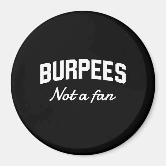 Aimant Burpees, pas un fan (Devant)