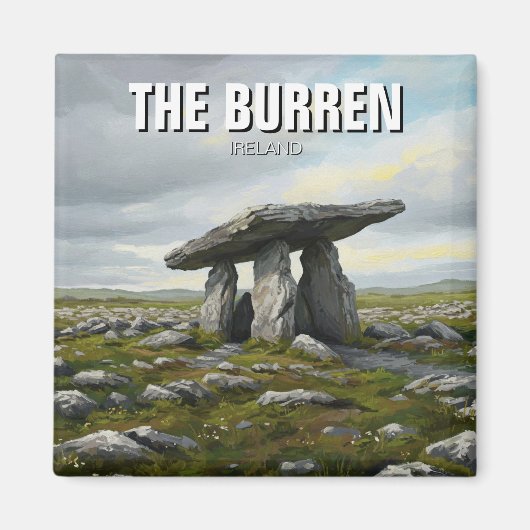 Aimant Burren Irlande Poulnabrone Dolmen Travel (Devant)