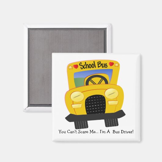 Aimant Bus Driver Scare (personnalisable) (Recto/Verso)