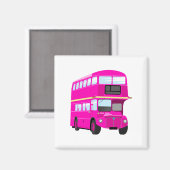 Aimant Bus rose (Recto/Verso)
