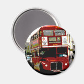 Aimant Bus Rouge de Londres (Recto/Verso)