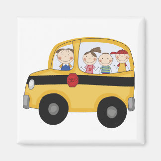 Aimant Bus scolaire avec T-shirts et cadeaux pour enfants