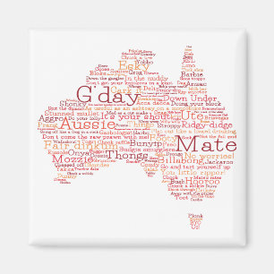 Aimant Busfire Special Edition Aussie Slang Map