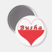 Aimant Busha Coeur polonais (Recto/Verso)