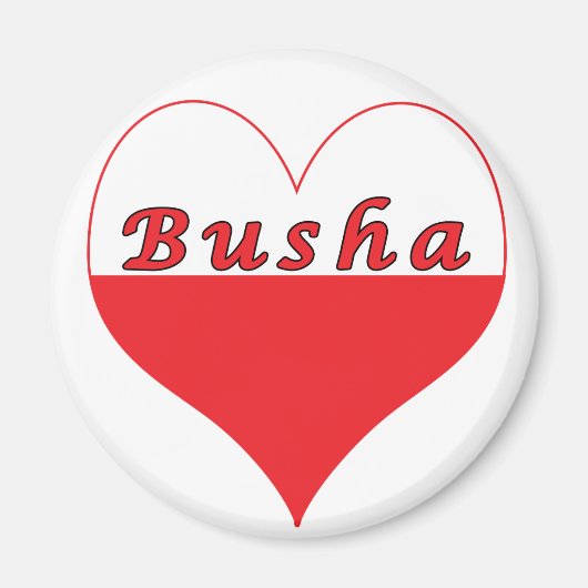 Aimant Busha Coeur polonais (Devant)
