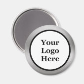 Aimant Business Black White et Silver Votre logo ici (Recto/Verso)