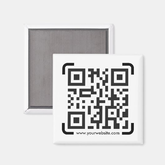Aimant Business Scan Me QR Code Website Modern Simple (Recto/Verso)