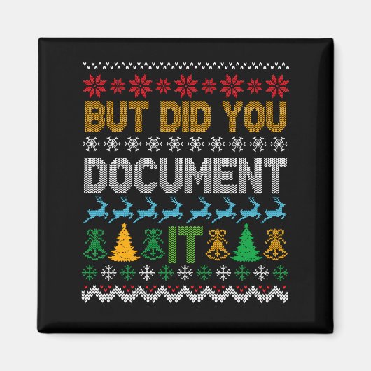 Aimant But Did You Doent It Ugly Funny Christmas Sweater (Devant)