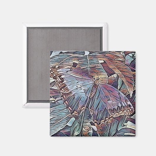 AIMANT BUTTERFLIES ABSTRAIT (Recto/Verso)