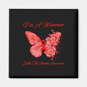 Aimant Butterfly I'm A Warrior Sickle Cell Anemia