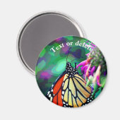 Aimant Butterfly On Flower Nature Art Personalized (Recto/Verso)