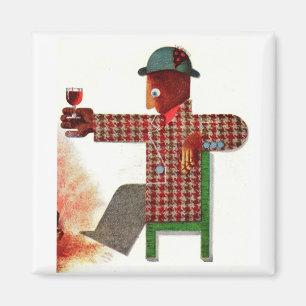 Aimant buveur de vin AKA oenophile