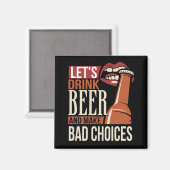 Aimant Buvons de la bière (Recto/Verso)