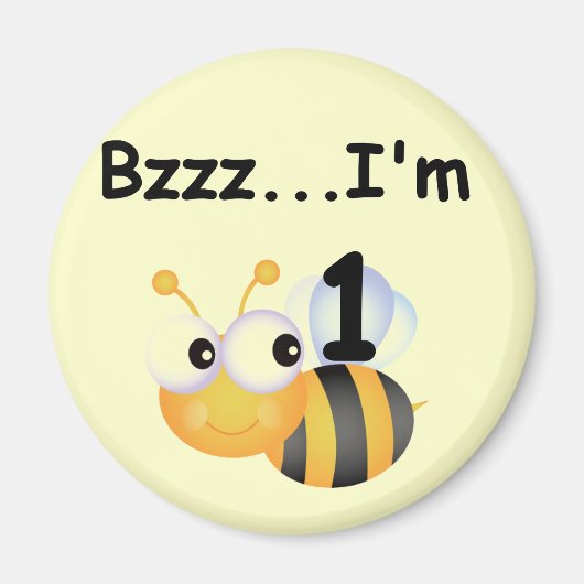 Aimant Buzz Bumblebee 1er Anniversaire T-shirts et cadeau (Devant)