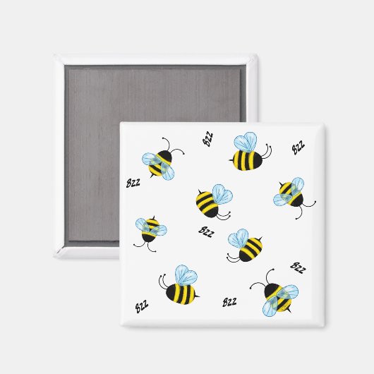 Aimant Buzzing Bumble Bees Honeybees (Recto/Verso)