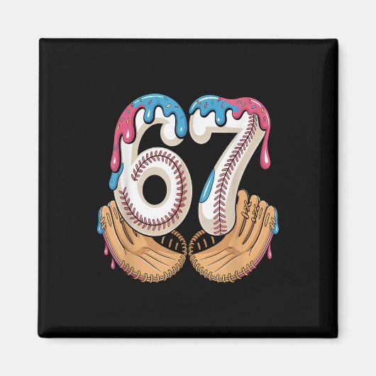 Aimant Bysebyll 67 - Ice Cream Drip 67 Meme Funny Player  (Devant)