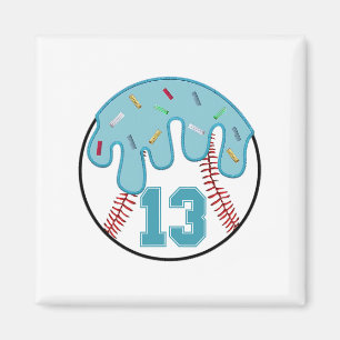 Aimant Bysebyll Dripping 13e anniversaire 13 ans Garçons