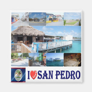 Aimant BZ - Belize - I Love San Pedro Town